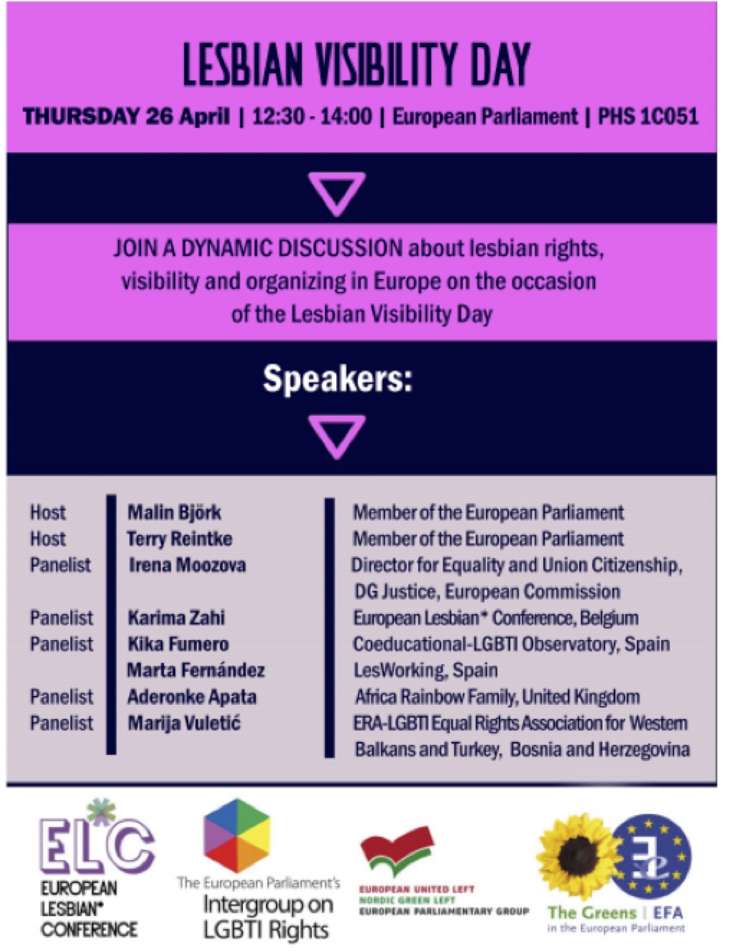 Participamos en Parlamento Europeo – Día Internacional Visibilidad Lésbica